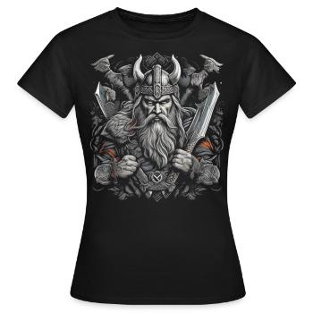 Odin - T-shirt Femme - noir - Devant - AI Model Female 172 dark (172cm)