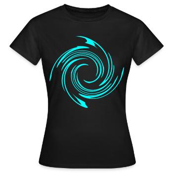 Wirbel Spirale Kringel Muster Shirt Geschenk Idee - Frauen T-Shirt - Schwarz - Vorne - AI Model Female 172 dark (172cm)