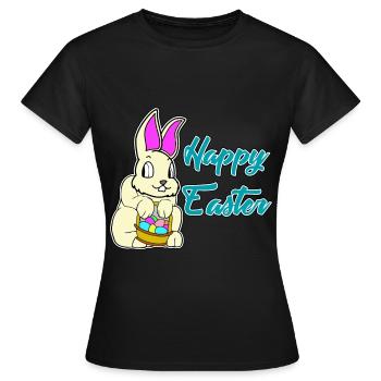 Joyeuses Pâques - Joyeuses Pâques - T-shirt Femme - noir - Devant - AI Model Female 172 dark (172cm)