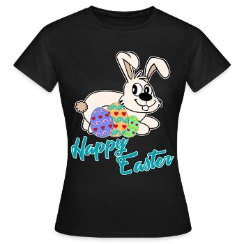 Joyeuses Pâques - Joyeuses Pâques - T-shirt Femme - noir - Devant - AI Model Female 172 dark (172cm)