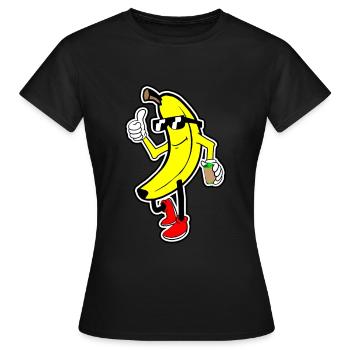 Banane banane - T-shirt Femme - noir - Devant - AI Model Female 172 dark (172cm)