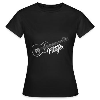 Bass Player - Play some Guitar - Play some Bass - Frauen T-Shirt - Schwarz - Vorne - AI Model Female 172 dark (172cm)