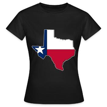 Texas Flagge Landkarte - Frauen T-Shirt - Schwarz - Vorne - AI Model Female 172 dark (172cm)