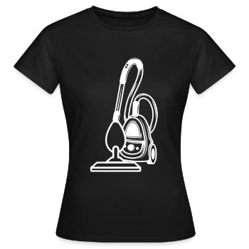 aspirateur - T-shirt Femme - noir - Devant - AI Model Female 172 dark (172cm)