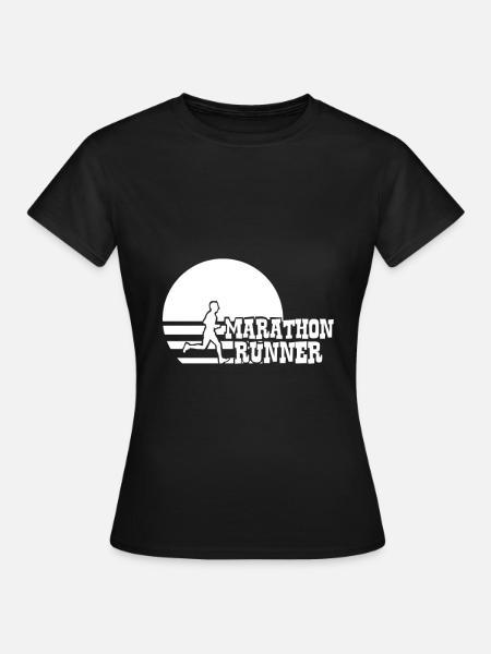 Marathon Läufer - Marathon Runner - Frauen T-Shirt - Schwarz