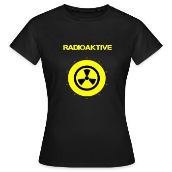 Radioactive Symbol Nerd Gift - Women's T-Shirt - black - Front - AI Model Female 172 dark (172cm)