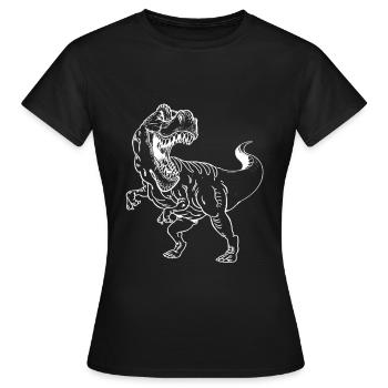 T-REX - Thyrannosaurus Rex Brown - Women's T-Shirt - black - Front - AI Model Female 172 dark (172cm)