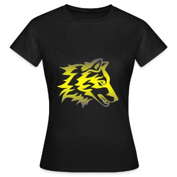 Wolf - Wolf Contour - Women's T-Shirt - black - Front - AI Model Female 172 dark (172cm)