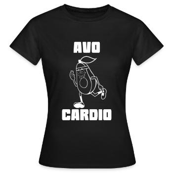 Avo Cardio - T-shirt Femme - noir - Devant - AI Model Female 172 dark (172cm)