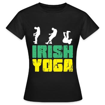 The Irish Yoga - Frauen T-Shirt - Schwarz - Vorne - AI Model Female 172 dark (172cm)