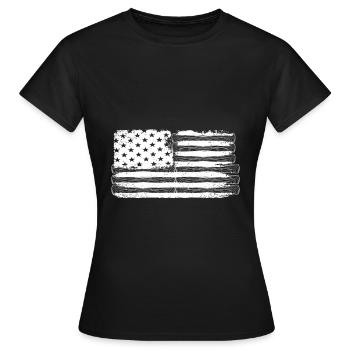 Drapeau américain - T-shirt Femme - noir - Devant - AI Model Female 172 dark (172cm)
