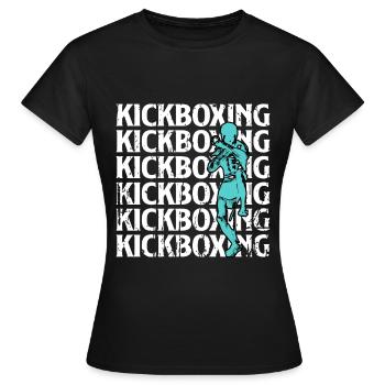 Kickboxing - Frauen T-Shirt - Schwarz - Vorne - AI Model Female 172 dark (172cm)