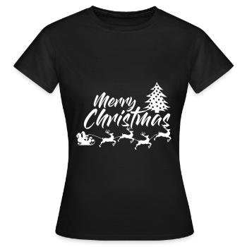 Merry Christmas - Merry Christmas - Women's T-Shirt - black - Front - AI Model Female 172 dark (172cm)