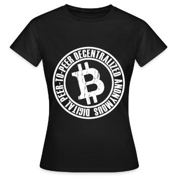 Bitcoin - Women's T-Shirt - black - Front - AI Model Female 172 dark (172cm)