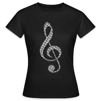 Clef - Women's T-Shirt - black - Front - AI Model Female 172 dark (172cm)