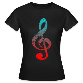 Clef - Women's T-Shirt - black - Front - AI Model Female 172 dark (172cm)