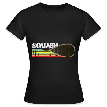 Squash - Frauen T-Shirt - Schwarz - Vorne - AI Model Female 172 dark (172cm)