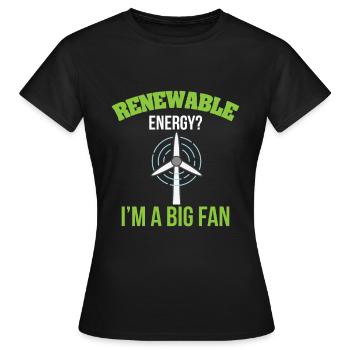 Renewable Energy - Women's T-Shirt - black - Front - AI Model Female 172 dark (172cm)