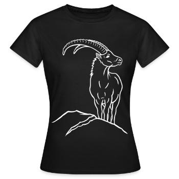 Capricorne - T-shirt Femme - noir - Devant - AI Model Female 172 dark (172cm)