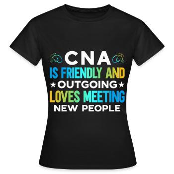 CNA Mama in the nursing home - Women's T-Shirt - black - Front - AI Model Female 172 dark (172cm)