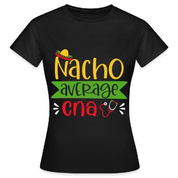 Maison de retraite infirmière motif vintage - T-shirt Femme - noir - Devant - AI Model Female 172 dark (172cm)