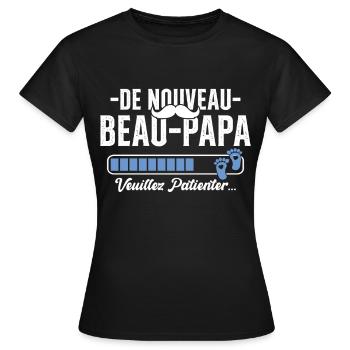 Nouveau Beau Papa Cadeau Père Cool - T-shirt Femme - noir - Devant - AI Model Female 172 dark (172cm)