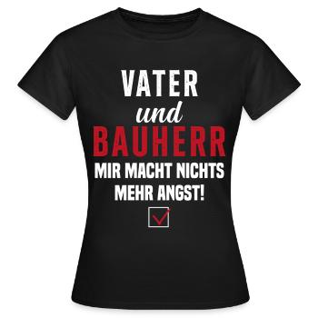 Papa et promoteur Rien ne me fait plus peur - T-shirt Femme - noir - Devant - AI Model Female 172 dark (172cm)