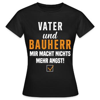 Papa et promoteur Rien ne me fait plus peur - T-shirt Femme - noir - Devant - AI Model Female 172 dark (172cm)