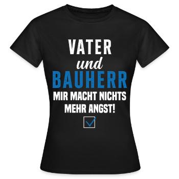 Papa et promoteur Rien ne me fait plus peur - T-shirt Femme - noir - Devant - AI Model Female 172 dark (172cm)