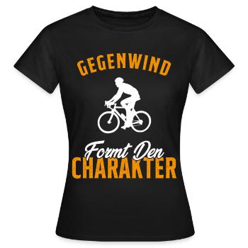 Les vents contraires forgent le caractère - T-shirt Femme - noir - Devant - AI Model Female 172 dark (172cm)