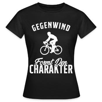 Les vents contraires forgent le caractère - T-shirt Femme - noir - Devant - AI Model Female 172 dark (172cm)