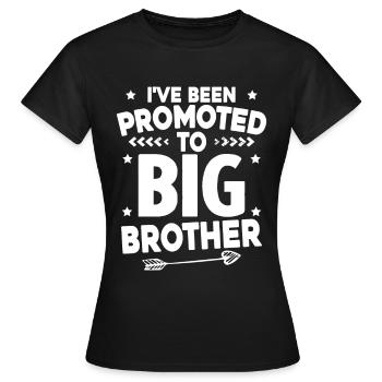 Ich werde ein großer Bruder sein - zukünftiger großer Bruder - Frauen T-Shirt - Schwarz - Vorne - AI Model Female 172 dark (172cm)