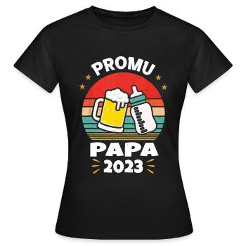 Promoted to Future Dad 2023 - Women's T-Shirt - black - Front - AI Model Female 172 dark (172cm)