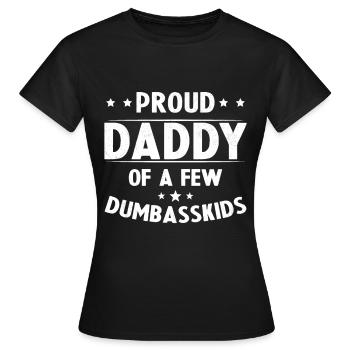 Fier papa de quelques enfants débiles - T-shirt Femme - noir - Devant - AI Model Female 172 dark (172cm)