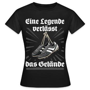 Fußball Ruhestand Karriereende - Frauen T-Shirt - Schwarz - Vorne - AI Model Female 172 dark (172cm)