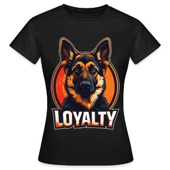 Loyalty – German Shepherd Design - Women's T-Shirt - black - Front - AI Model Female 172 dark (172cm)