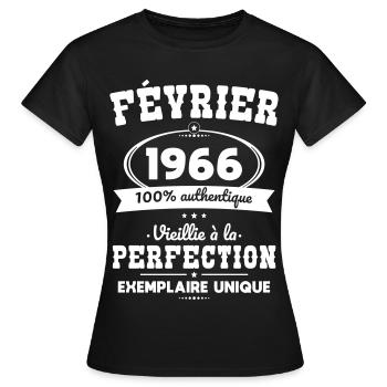 60th Anniversary - February 1966 Perfection - Women's T-Shirt - black - Front - AI Model Female 172 dark (172cm)