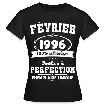 30th Anniversary - February 1996 Perfection - Women's T-Shirt - black - Front - AI Model Female 172 dark (172cm)