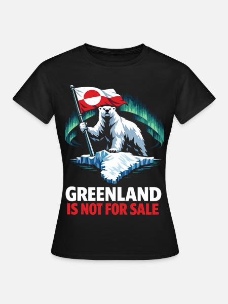 Grönland Bär Flagge Nicht Zu Verkaufen  - Frauen T-Shirt - Schwarz