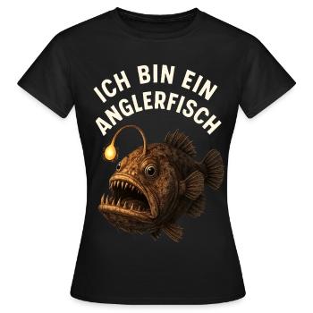 Costume de poisson-grenouille Carnaval de créatures marines de poissons - T-shirt Femme - noir - Devant - AI Model Female 172 dark (172cm)
