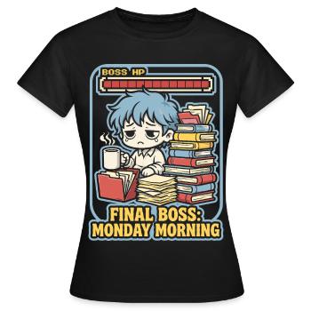 Final Monday Morning Gamer - Frauen T-Shirt - Schwarz - Vorne - AI Model Female 172 dark (172cm)