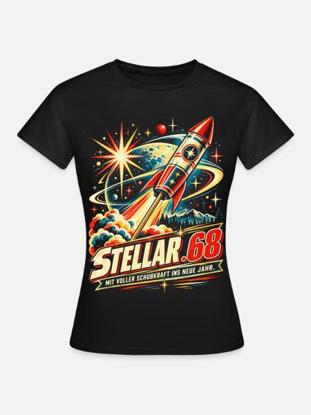 Feuerwerk Rakete Silvester - Frauen T-Shirt - Schwarz