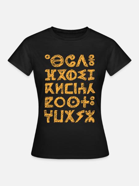 ABC das Berberalphabet TIFINAGH Kabyle Marokko rif - Frauen T-Shirt - Schwarz