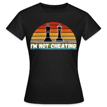 Schach Trend Chess Cheating Cheat Queens Gambit - Women's T-Shirt - black - Front - AI Model Female 172 dark (172cm)