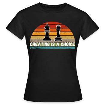 Schach Trend Chess Cheating Cheat Queens Gambit - Women's T-Shirt - black - Front - AI Model Female 172 dark (172cm)