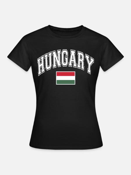 Ungarn Hungary Flagge - Dame-T-shirt - sort