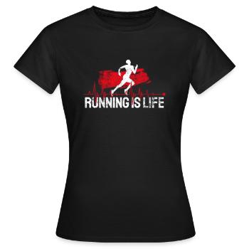 Course à pied course à pied jogging sport - T-shirt Femme - noir - Devant - AI Model Female 172 dark (172cm)