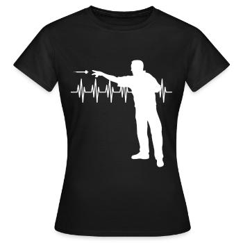 Dart Dartpfeil Dartboard - Frauen T-Shirt - Schwarz - Vorne - AI Model Female 172 dark (172cm)