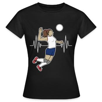 volleyball volleyball joueur de volleyball - T-shirt Femme - noir - Devant - AI Model Female 172 dark (172cm)