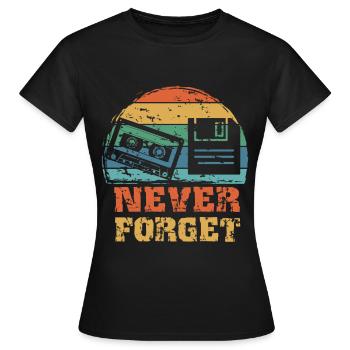 Disquette cassette vintage rétro - T-shirt Femme - noir - Devant - AI Model Female 172 dark (172cm)